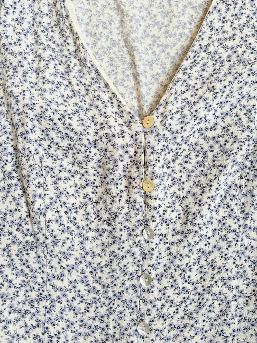 Anthropology Rails Helena Blue Garden mini Dress XS Floral Feminine Cottagecore - Picture 7 of 15